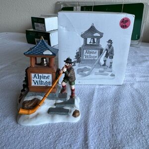 Department 56 Alpine Village Alpenhorn Player With Box!